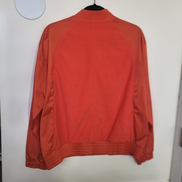 EUC ATHLETA Zion Microfleece Zip Up Bomber Jacket Torch Red Large - Picture 7 of 12